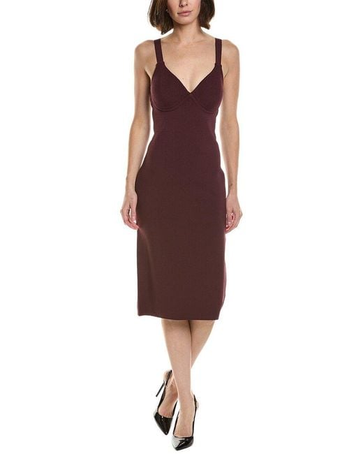 L'Agence Red Jimena Long Dress