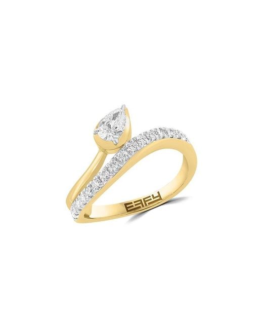 Effy Fine Jewelry Metallic Over 0.58 Ct. Tw. Lab-Grown Diamond Ring