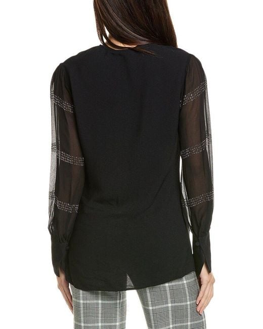 Stella McCartney Black Michelle Silk Top