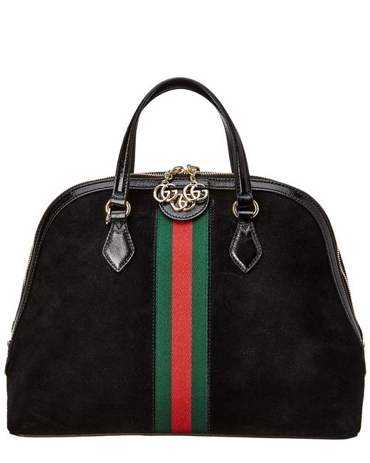 Gucci Ophidia Medium Suede & Leather Shoulder Bag in Black - Save 4% - Lyst