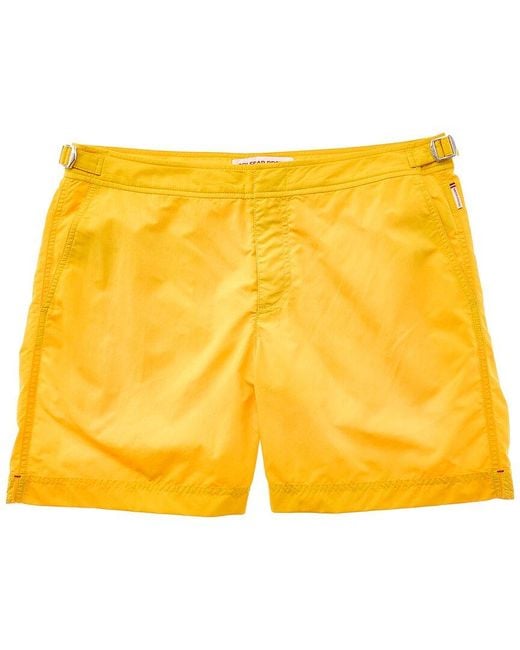 Orlebar Brown Yellow Bulldog Solid Swim Short for men