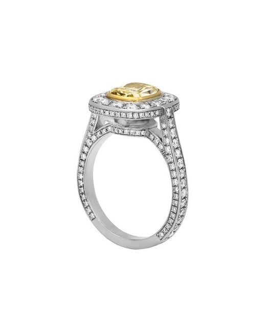 Diana M Metallic Fine Jewelry White Gold 1.67 Ct. Tw. Diamond Half-set Ring