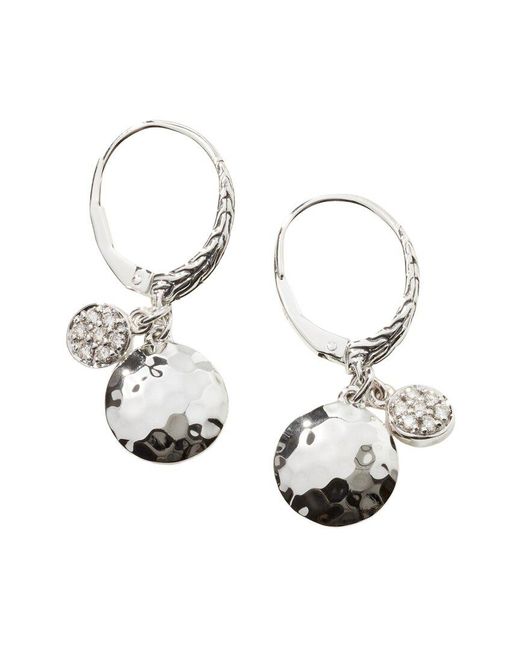 John Hardy Metallic Essentials Dot 0.21 Ct. Tw. Diamond Earrings