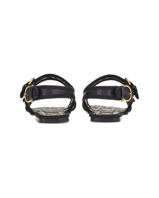 Ferragamo Black Nomadic Leather Sandal