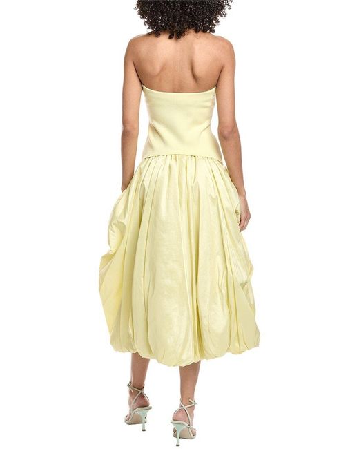 Jonathan Simkhai Yellow Izzy Midi Dress