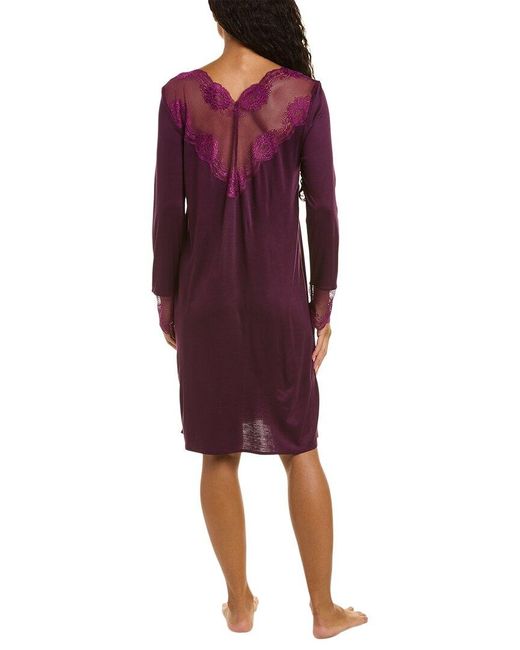 Hanro Red Lovis Silk-blend Nightgown