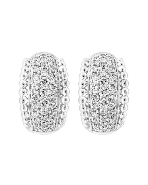 Effy Fine Jewelry Metallic 14K 0.96 Ct. Tw. Diamond Earrings
