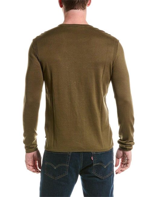 John Varvatos Green Luke Crewneck Sweater for men