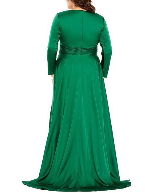 Mac Duggal Green Plus A-Line Gown
