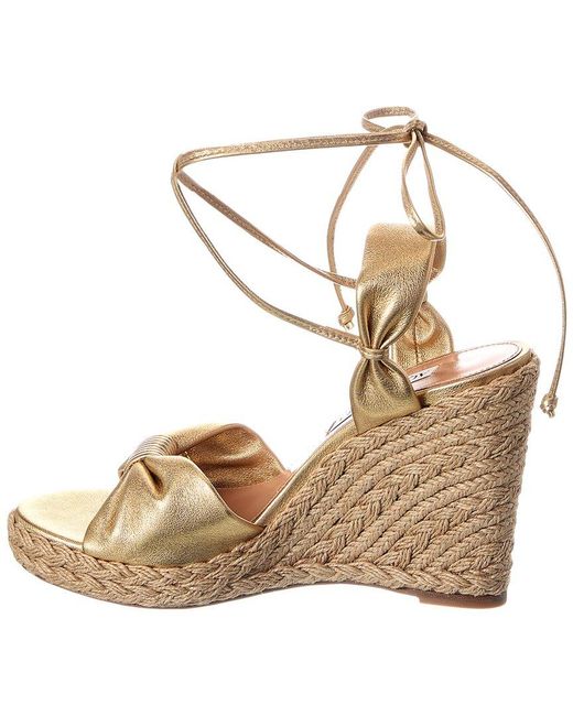 Aquazzura Metallic Leather Sandal