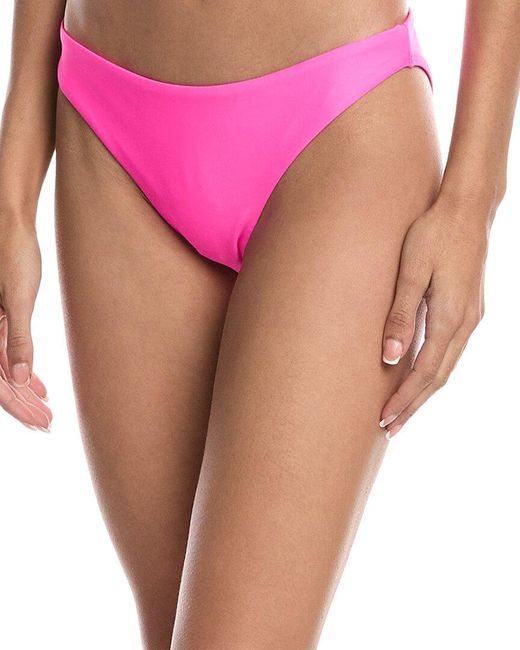 MILLY Pink Solid Margot Bikini Bottom