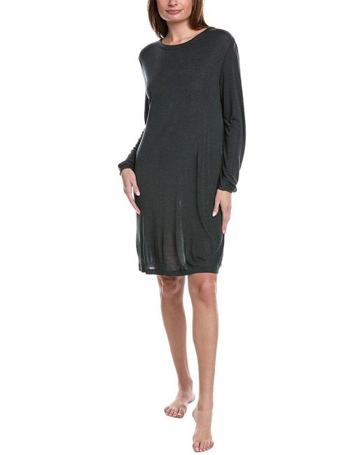 Hanro Black Sleep Wool-blend Nightgown