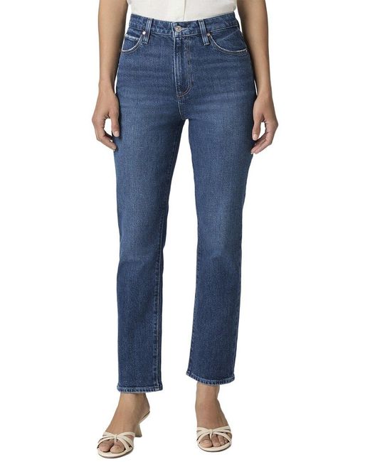 PAIGE Blue Billy High Rise Slim Straight Leg Jean