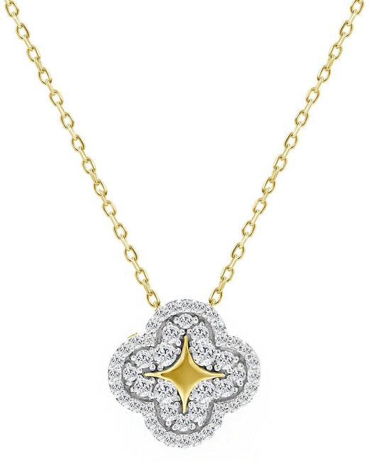 Brilliant Bloom Metallic 14K 0.33 Ct. Tw. Lab-Grown Diamond Pendant