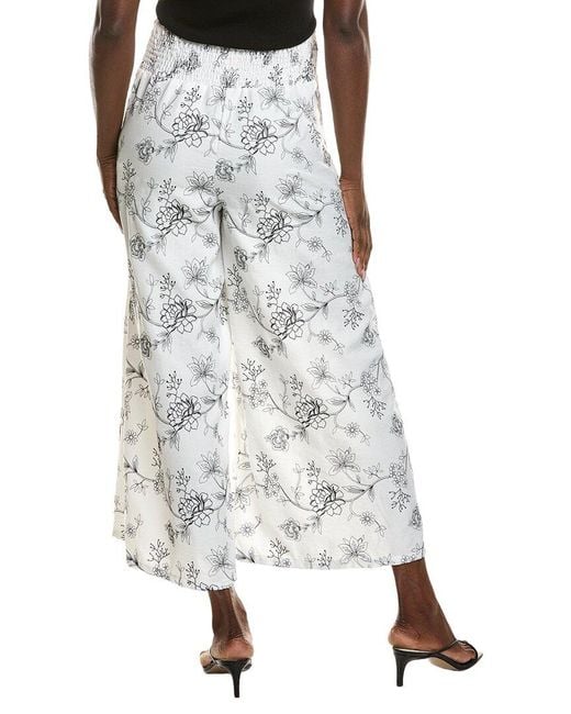 Vince Camuto White Cropped Wide Leg Pant
