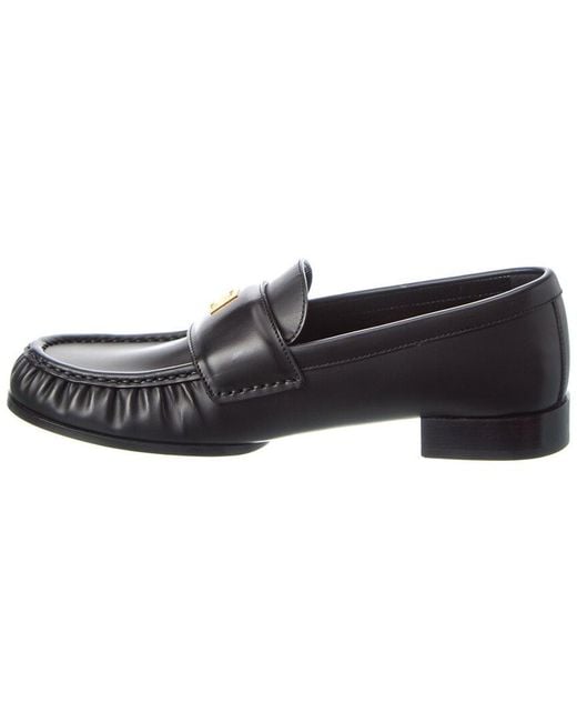Givenchy Black 4G Logo Leather Loafer