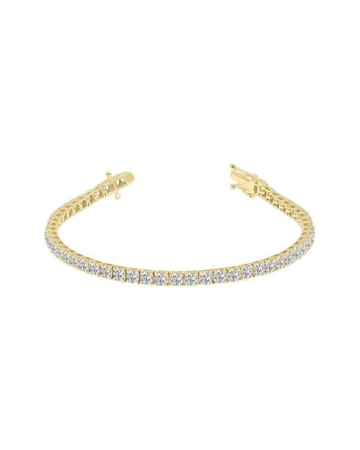 Lab Grown Diamonds Metallic 14K 7.00 Ct. Tw. Lab Grown Diamond Tennis Bracelet
