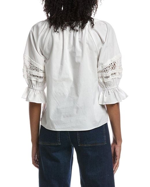 Nanette Lepore White Off-The-Shoulder Top