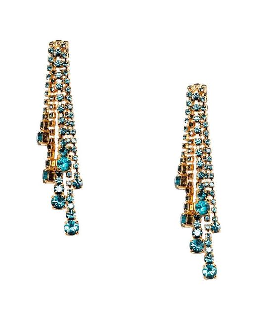 Elizabeth Cole Metallic 24k Plated Dangle Earrings