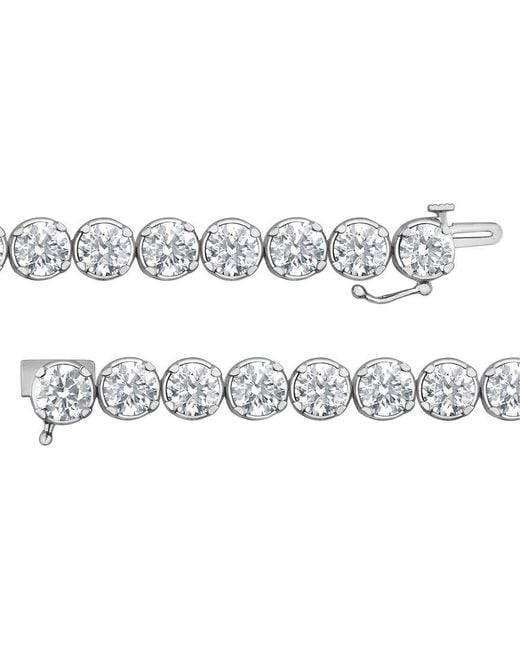 Lab Grown Diamonds White 14K 22.00 Ct. Tw. Lab-Grown Diamond Tennis Bracelet