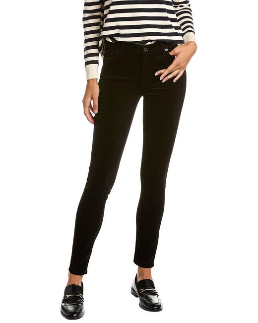 7 For All Mankind Black High-Waist Super Skinny Jean