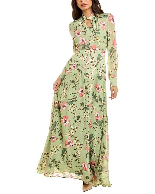 Gracia Green Floral Maxi Dress