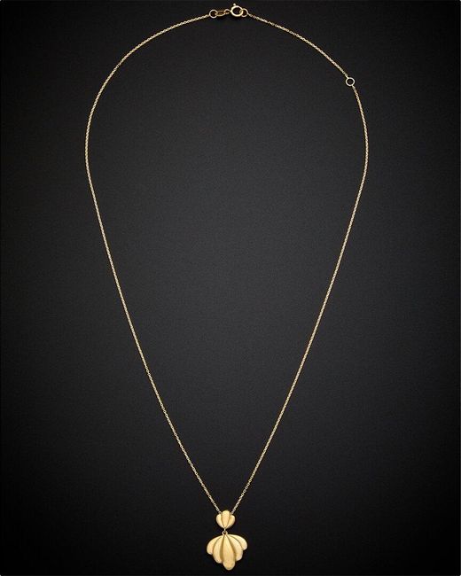 Italian Gold Black 14k Pendant Necklace