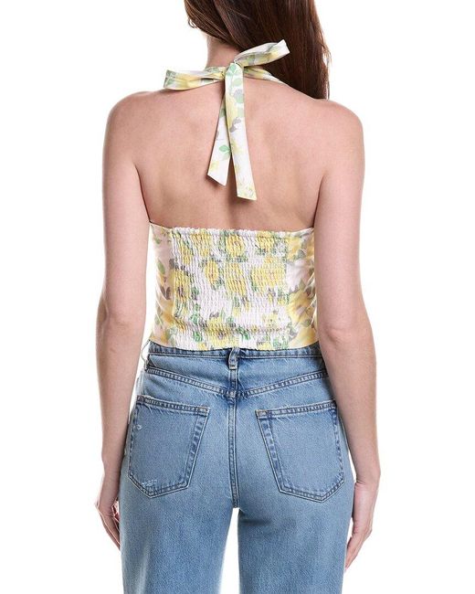 Bardot Blue Deserae Halter Neck Top