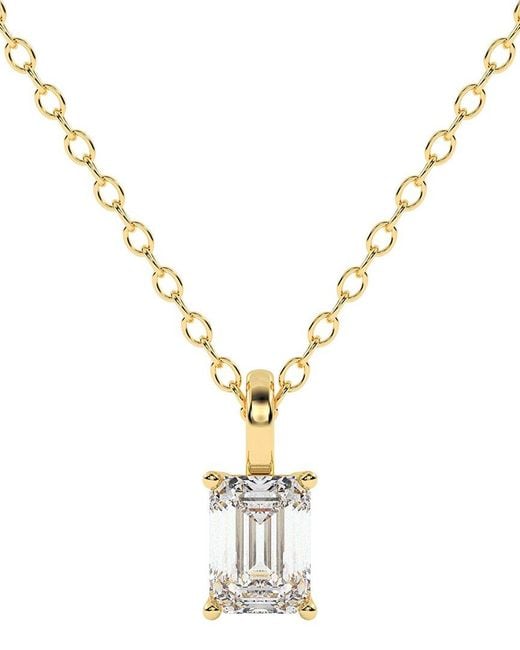 Diamond Select Cuts Metallic 14K 0.25 Ct. Tw. Diamond Pendant Necklace