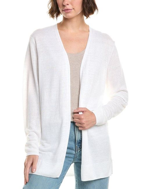 Tommy Bahama White Addison Beach Linen-Blend Cardigan