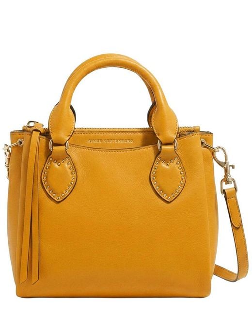 Aimee Kestenberg Yellow Classified Leather Mini Satchel