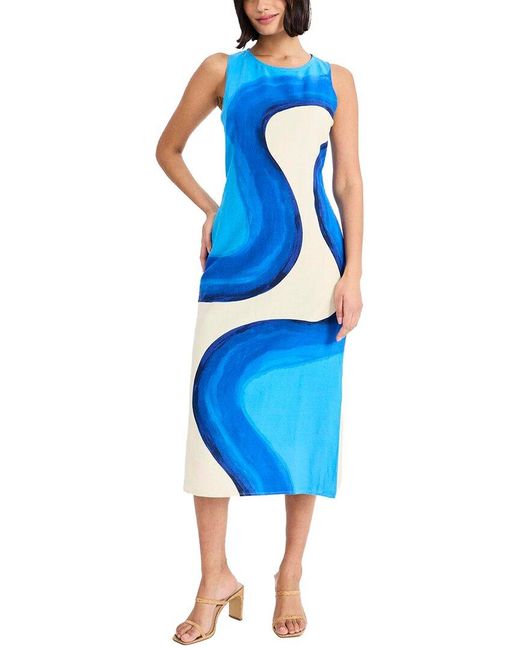 Donna Morgan Blue Midi Dress