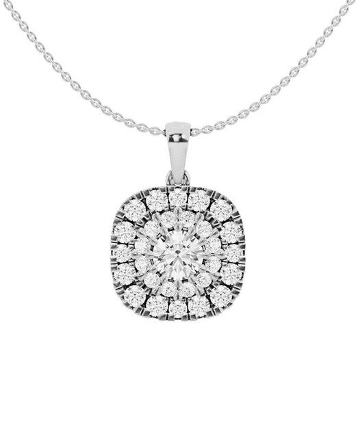 Lab Grown Diamonds White 14K 2.00 Ct. Tw. Lab-Grown Diamond Halo Pendant Necklace