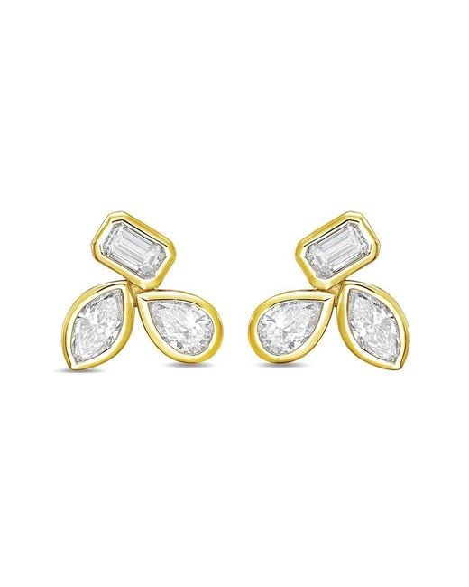 Diana M Metallic Diana M. 14K 15.00 Ct. Tw. Lab-Grown Diamond Stud Earrings
