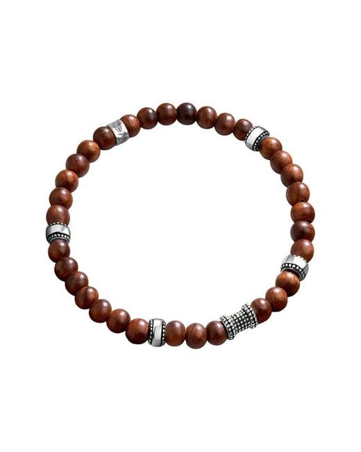 Karma and Luck Brown Plated Stretch Bracelet