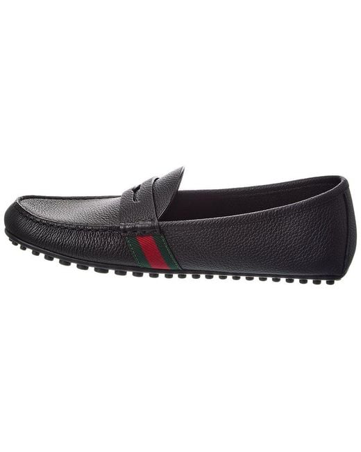 Gucci Black Leather Loafer for men
