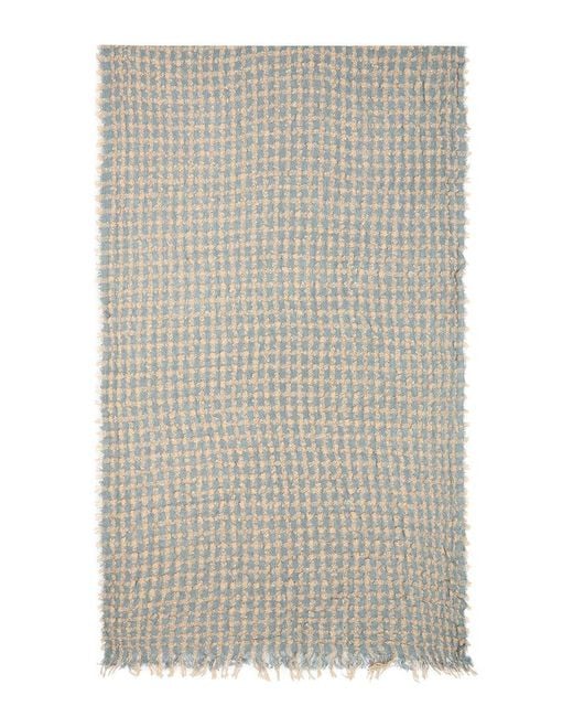 Saachi Gray Crinkle Plaid Scarf