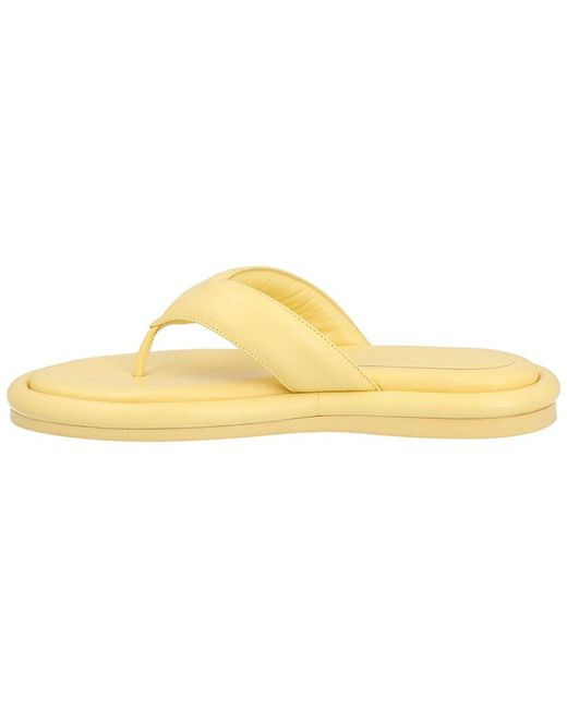 Gia Borghini Yellow Couture Leather Sandal