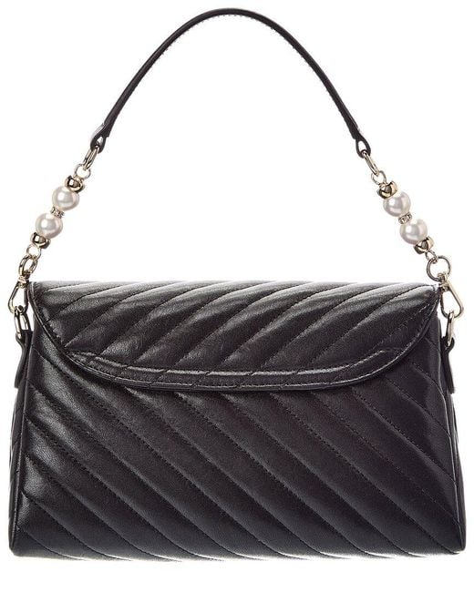 Jimmy Choo Black Avn Curve Top Handle Leather Shoulder Bag