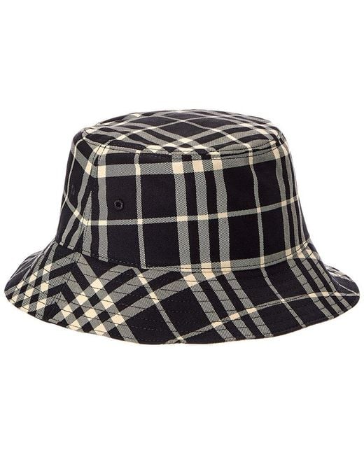 Burberry Black Check Bucket Hat