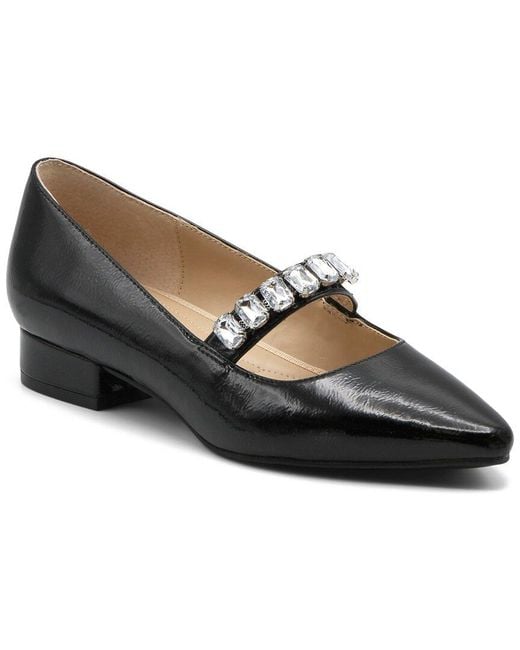 Adrienne Vittadini Black Penelope Patent Pump