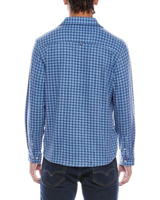 Stone Rose Blue Technical Performance Fleece Shirt for men