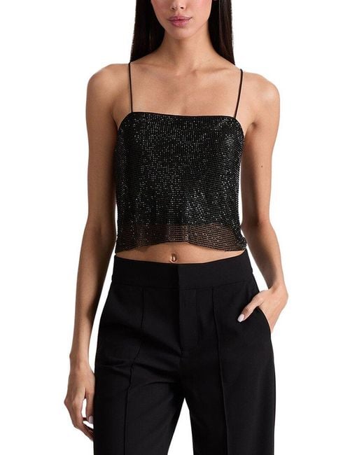 Alice + Olivia Black Grazi Top