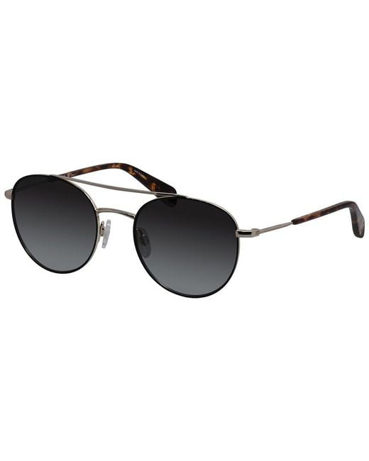 Rag & Bone Round Black Grey Gradient Sunglasses