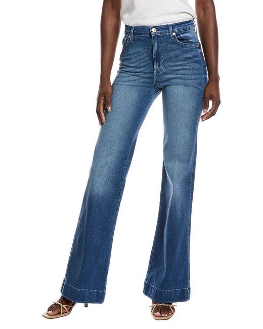 7 For All Mankind Blue Modern Dojo Almost Love Kick Flare Jean