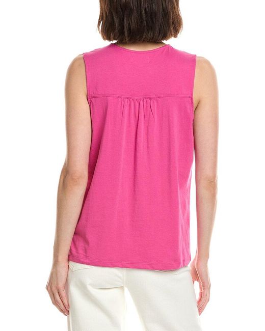 Stella Parker Pink Brighton Ruched Tie Top