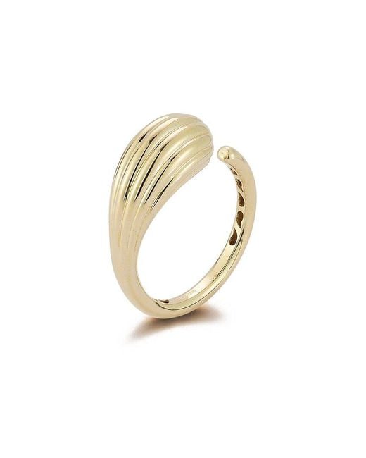 Ember Fine Jewelry White 14K Ribbed Cuff Ring