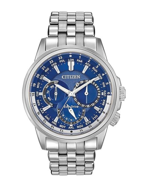 Citizen Metallic Calendrier Eco-drive World Time Watch for men