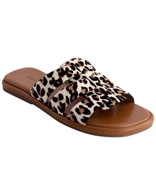 Bernardo Brown Tamer Haircalf Flat Sandal