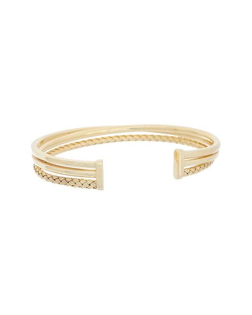 Meshmerise Metallic 18K Plated 0.15 Ct. Tw. Diamond Mesh Bangle